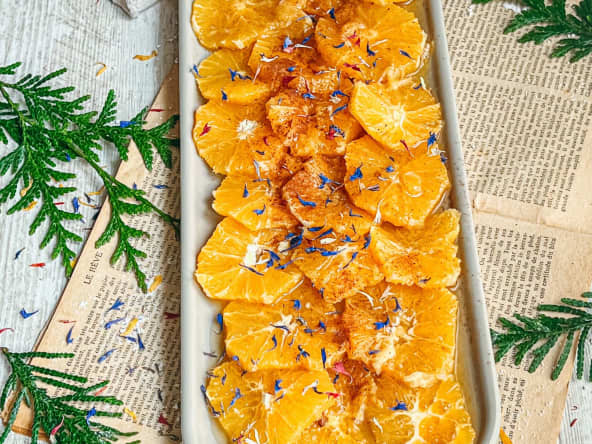 Salade épicée d’oranges, cannelle, muscade et fleur d'oranger