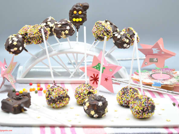 Cake pops au chocolat pour le goûter