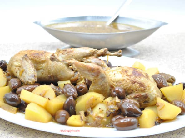 Délicieuses cailles aux olives de Kalamata