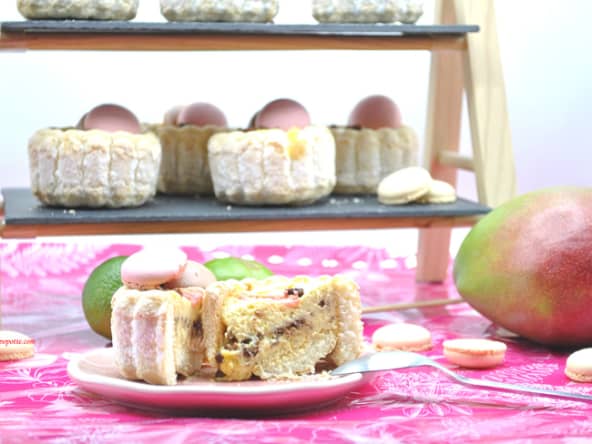 Charlottes individuelles à la crème de mangue