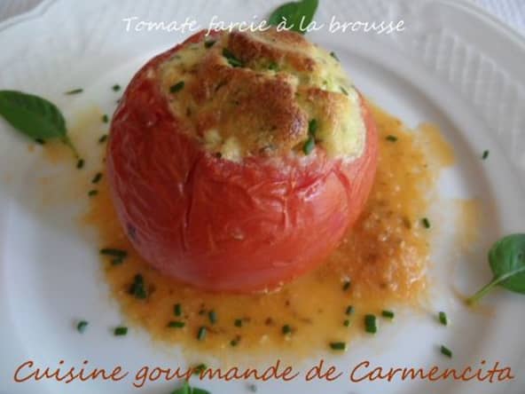 Pâtissons et tomates farcis à la brousse et aux herbes