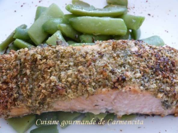 Pavé de saumon au beurre d'amande et citron