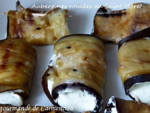 Aubergines roulées au Saint Môret - une recette fraîcheur 