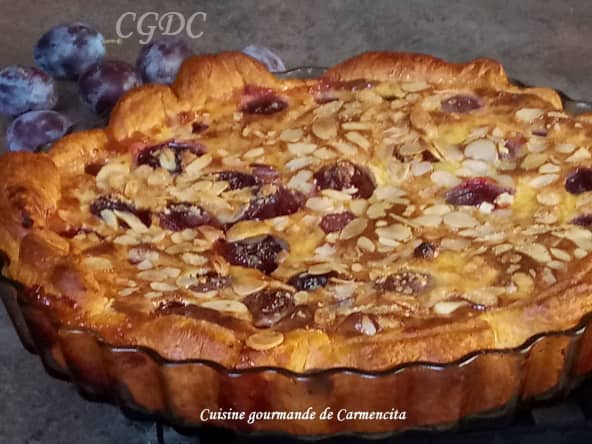 Tarte gourmande aux prunes et amandes