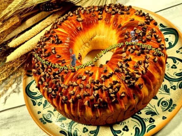 Brioche façon "pelote de laine" aux pépites de chocolat