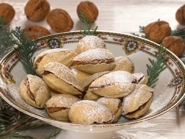 Sablés noix fourrés au chocolat pour tea time