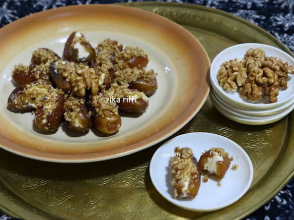 Dattes fourrées de beurre frais fermier aux noix