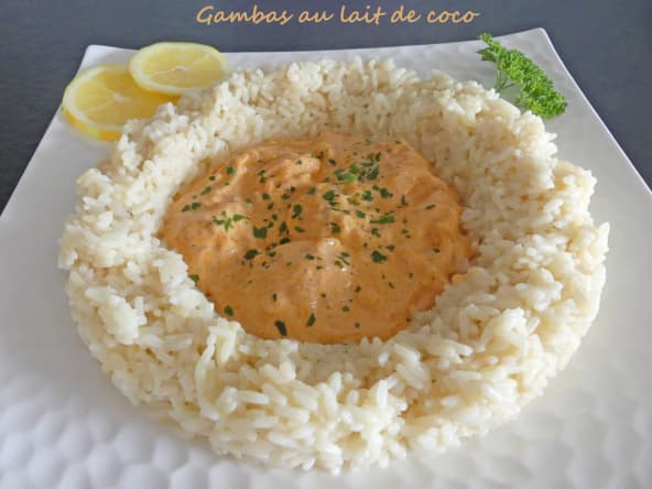 Gambas au lait de noix de coco