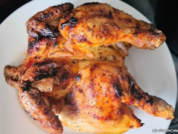 Coquelet en Crapaudine rôti au four en papillote