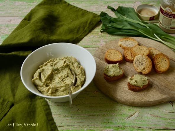 Houmous à l’ail des ours pour apéro fraîcheur