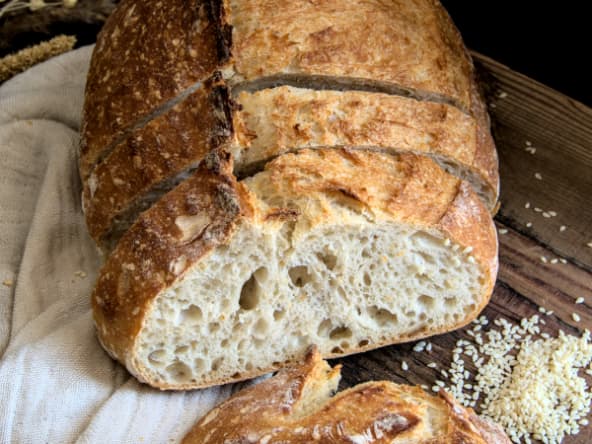 Le pain sans levain au sésame
