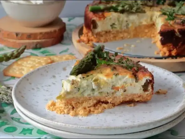 Cheesecake aux asperges vertes