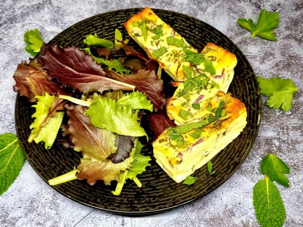 Mini flans salés fromage de chèvre et menthe