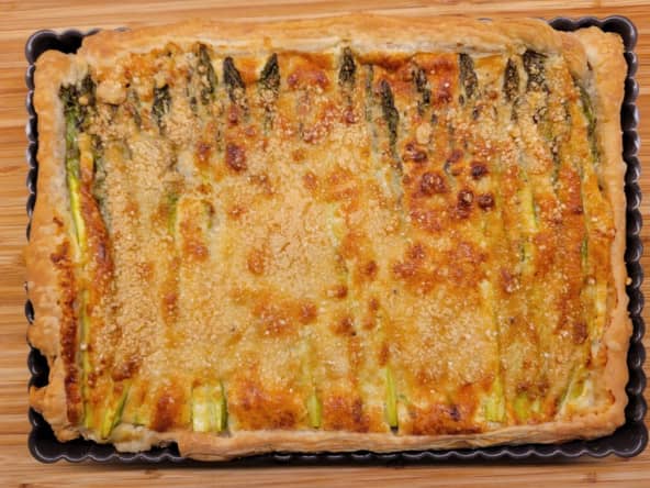 Quiche aux asperges et saumon fumé