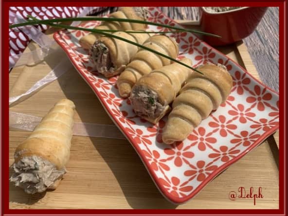 Cornets feuilletés apéritifs aux rillettes de sardines