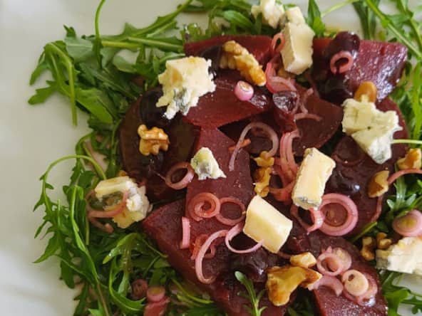 Salade de betteraves au fromage gorgonzola
