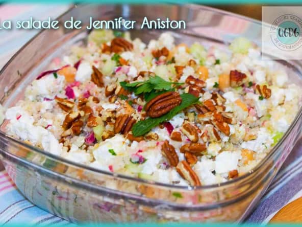 Salade concombre, boulgour, pois chiche de Jennifer Aniston