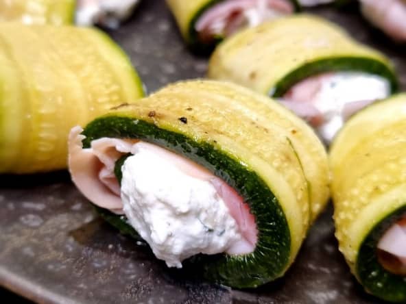 Involtini de courgettes, ricotta et jambon