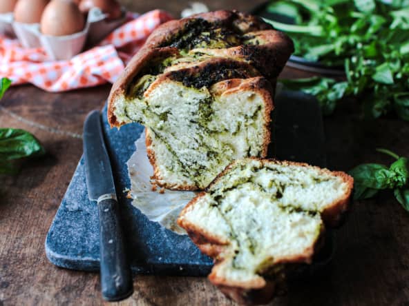 Babka polonais au pesto de basilic