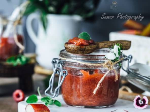 Confiture de rhubarbe sans pectine