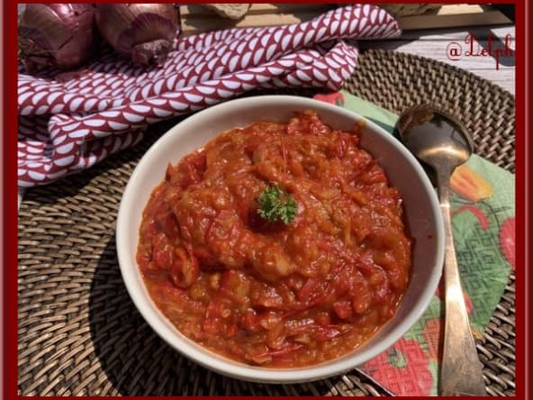 Piperade aux poivrons rouges (Thermomix)