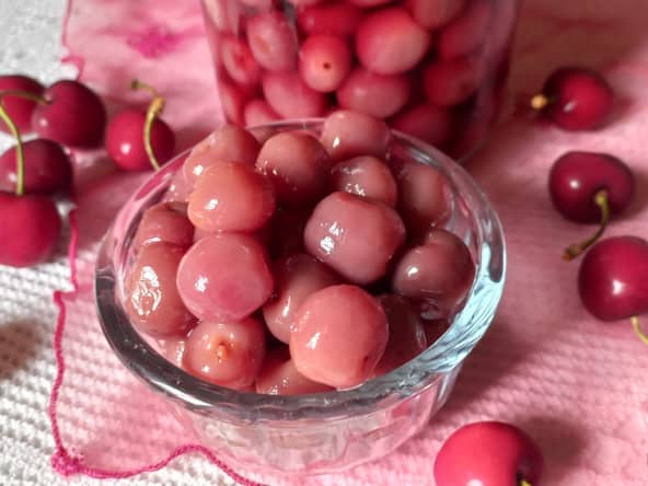 Cerises en conserve, au kirsch, rhum ou amaretto, ou nature !