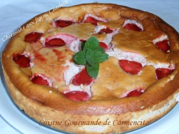 Délicieux cheesecake aux fraises Charlotte