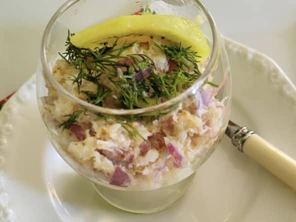 Verrines fraîches au crabe et au kiwi