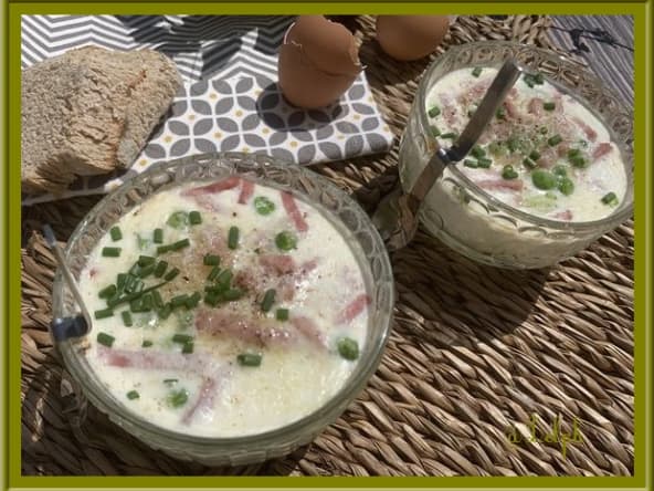 Oeufs cocotte aux petits pois, avec ou sans Thermomix