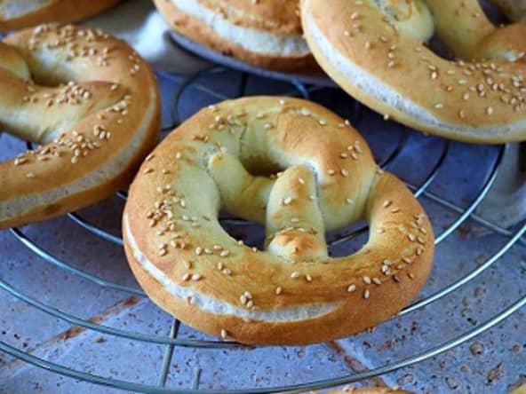 Bretzels au Sésame sur poolish