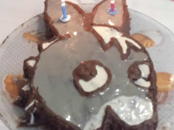 Le gâteau d'anniversaire "âne trotro"