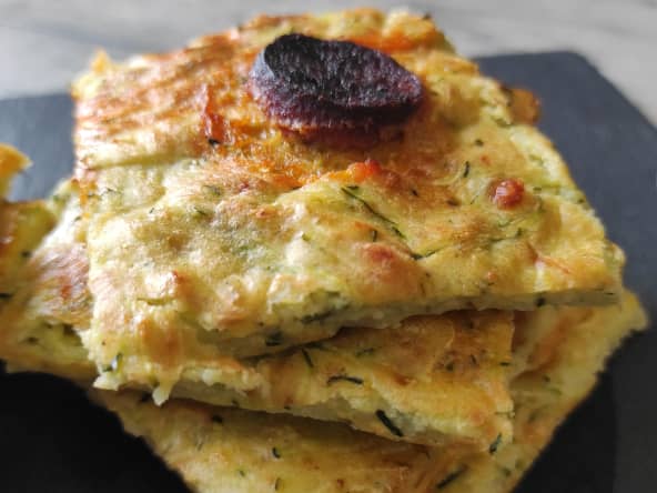 Scarpaccia de courgettes d'après Alain Ducasse