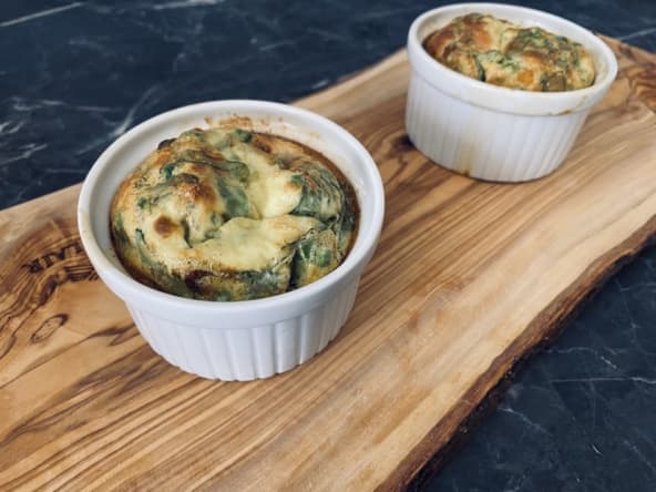 Flan de petits pois au curry en entrée ou en accompagnement