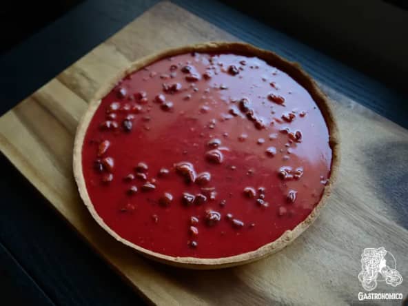 Tarte aux pralines roses