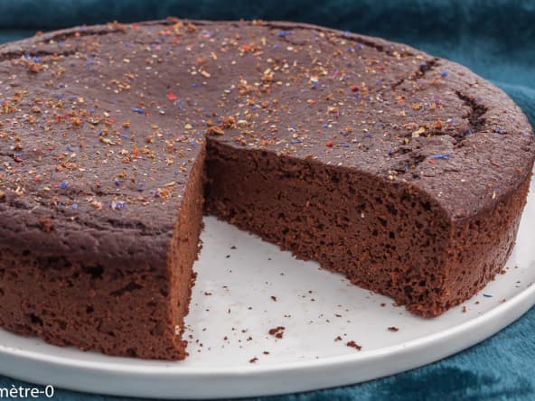 Moelleux au chocolat à la compote de pommes (sans beurre )