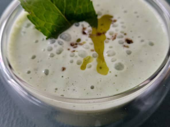 Velouté froid de concombre bien frais