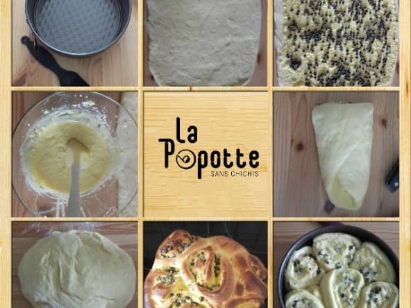 Le Schneckekueche ou chinois crème pâtissière et pépites de chocolat