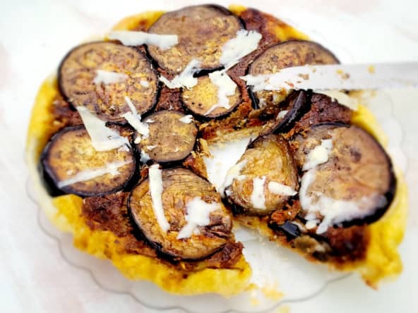 Tarte Tatin salée aux aubergines