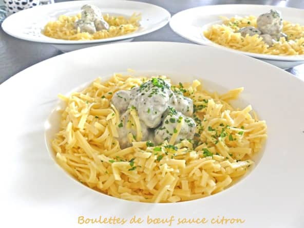 Boulettes de bœuf sauce citron