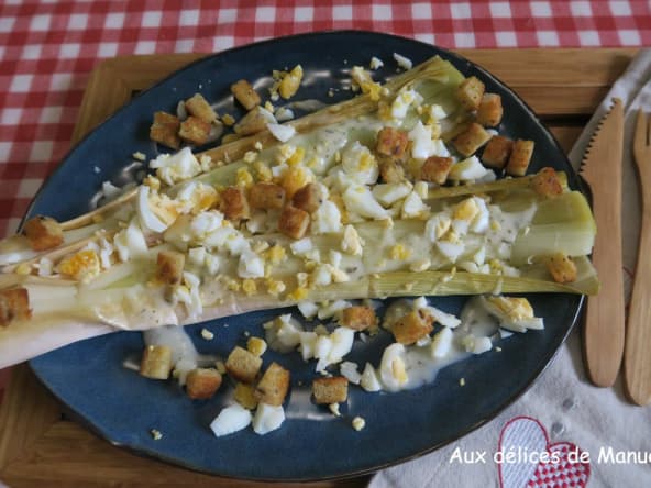 Poireaux à la vinaigrette mimosa d'après le Chef 