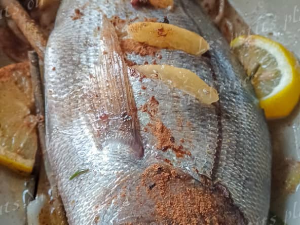 Daurade au citron confit et canelle, saveurs du Maroc