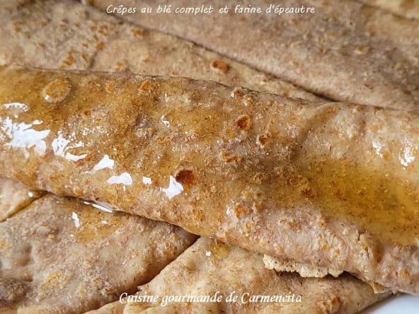 Crêpes sucrée au blé complet et au miel