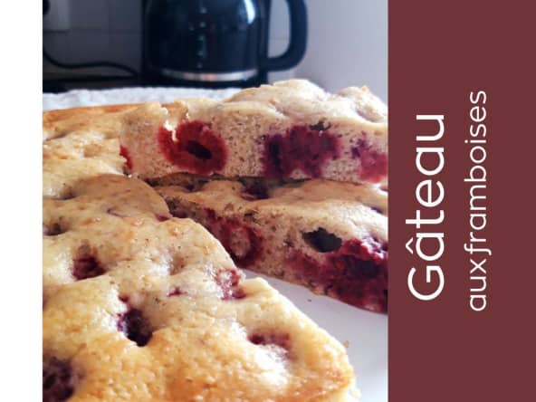 Gâteau aux framboises facile