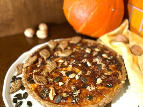 Tarte salée d’automne au potimarron et bacon