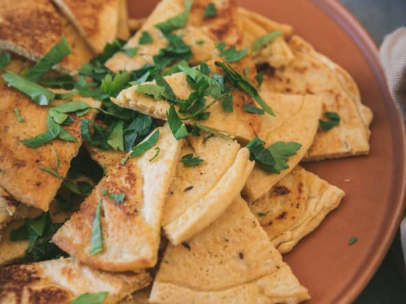 Galette de pois chiche comme une socca