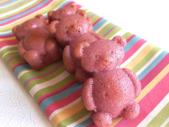 Oursons roses fraise et barbe à papa