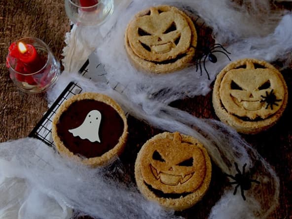 Tarte chocolat Halloween sans gluten, ni lait, ni oeuf