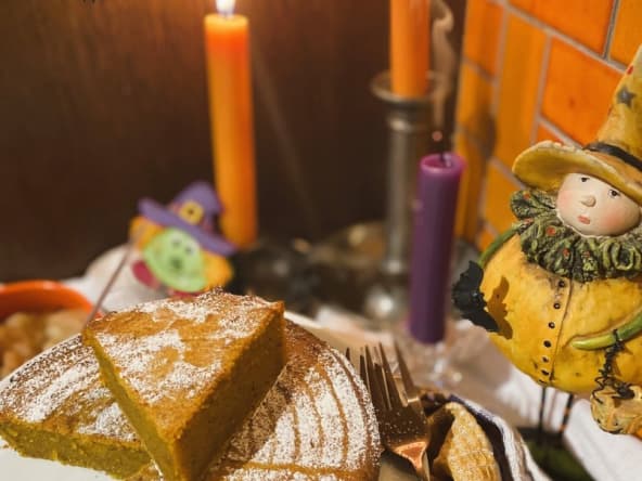 Un bon gâteau d'Halloween au potimarron