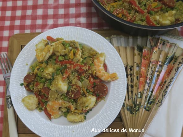 Quinoa cuisiné comme une paëlla