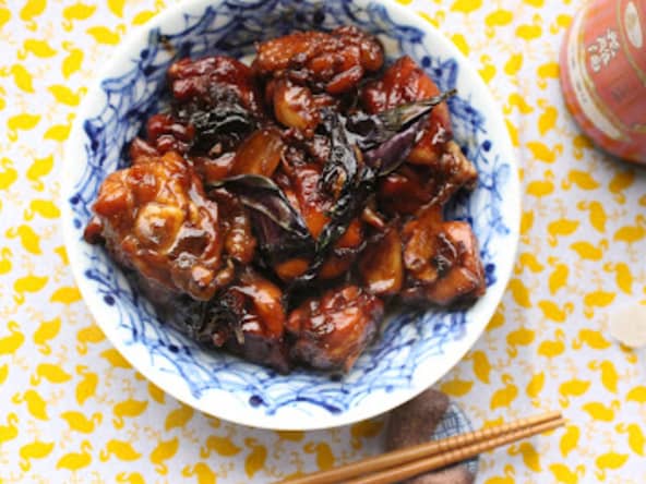 Poulet "3 tasses" comme à Taïwan (San Bei Ji)